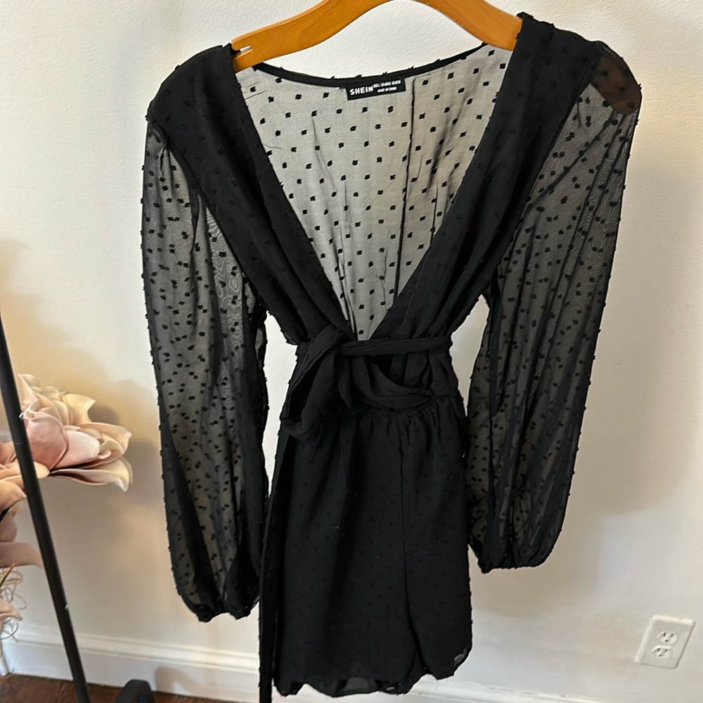 Black lacy romper
